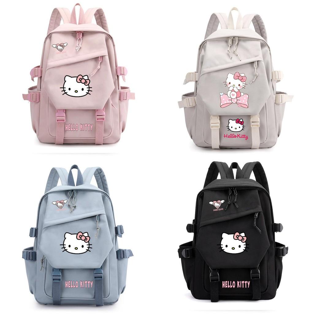 Hello Kitty Schulrucksack Für Mittelstufe Und Oberstufe Modisch Cartoon Nylon