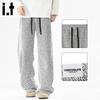 Men's Loose Fit Wide-Leg Chenille Casual Pants
