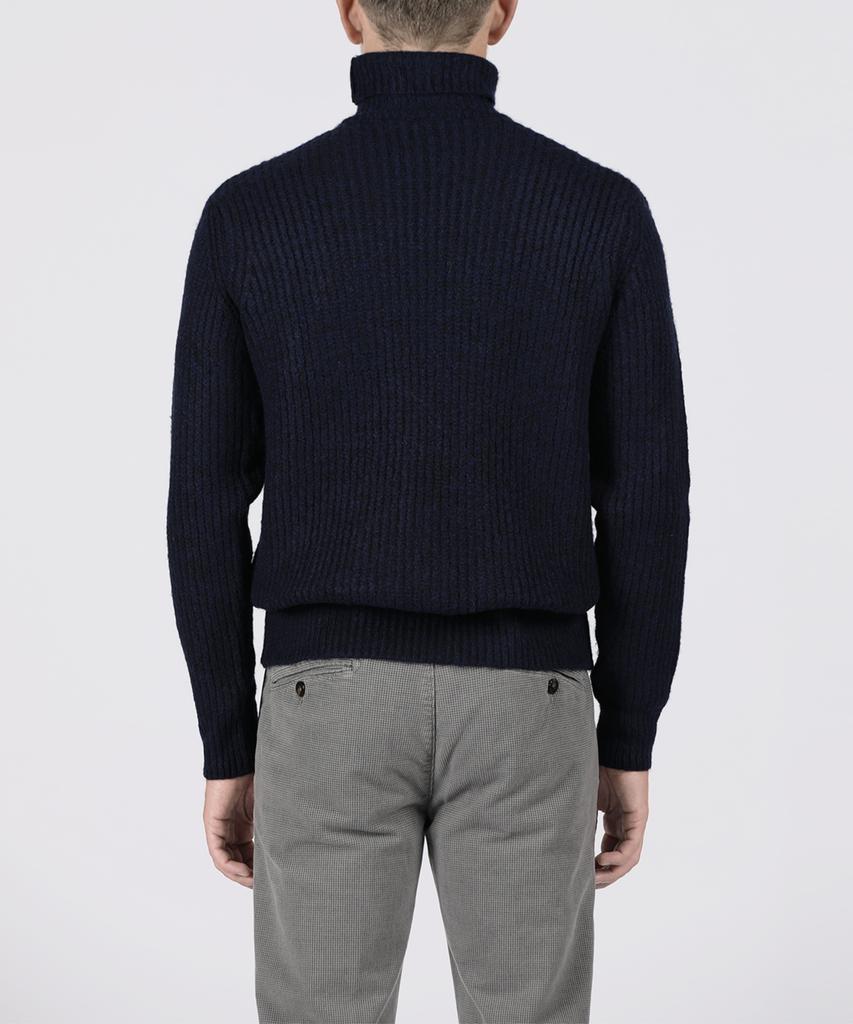 PANICALE Navy Acrylic Blend Turtleneck Sweater