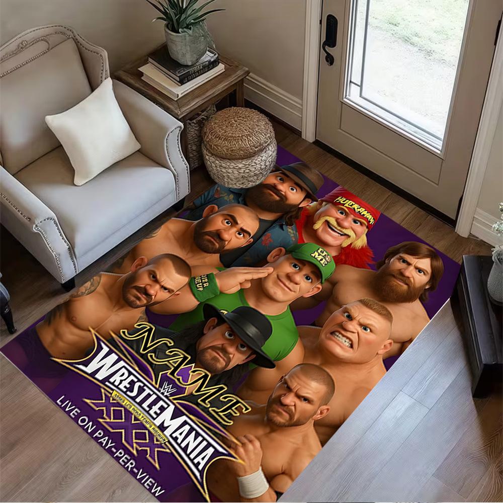 Wrestlemania Xxx: Legends Collide Personalized Name Floor Rug Office Rug Suitable for Entryway Outdoor Dormitory Dining Room Anti-slip Rug