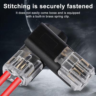 Cable Connector with Wire Stripper Locking Wire Flame Retardant Quick Connector 18-22AWG 2 Pin