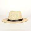 Spring Summer New Panama Straw Hat Fashion British Style Sun Protection Hat For Men Belted Paper Straw Beach Cap For Women