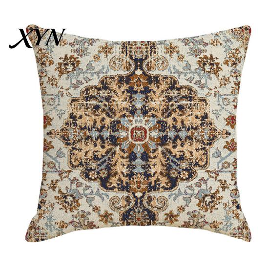 Square Pillow Case Boho Throw Covers, 18 x Inch Bohemia Bedroom Pillowslip Ethnic Style Cushion Case, Decorative Pillowcase for Sofa Couch
