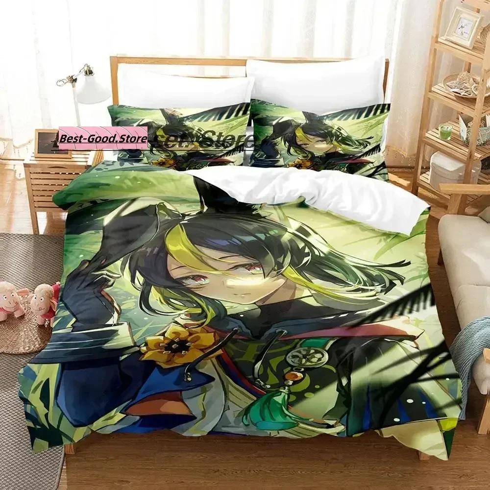 3D Kawaii Genshin Impact Tighnari Bedding Set Single Twin Printed With Pillowcase Bed Duvet Cover Single Double Queen King Size
