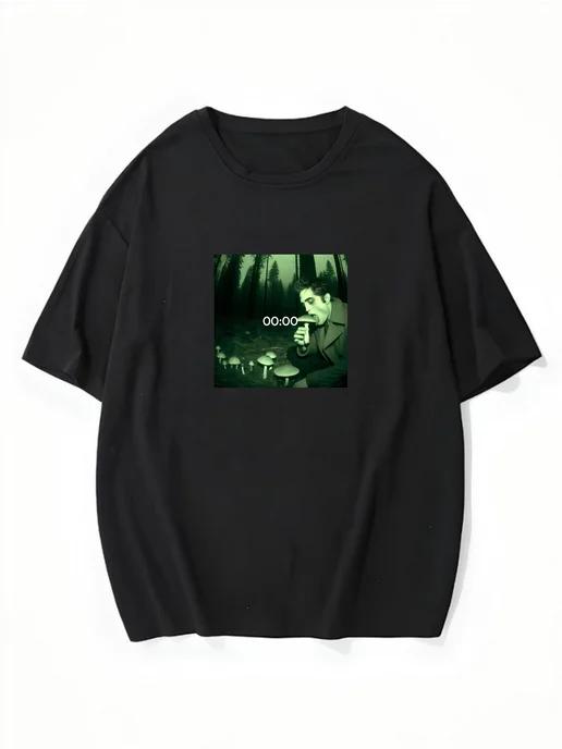 Oversized T-shirt with a Twilight print 3XL