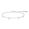 Ania Haie Silver Pavé Puff Heart Station 925 Silver Bracelet B074-06H