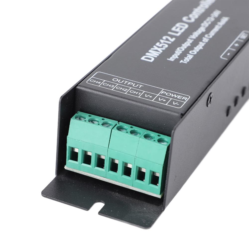 4 Channel LED Strip Controller 16A DMX Dimmer Driver Easy DMX512 Decoder Stage Lighting