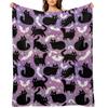 Pastel Halloween with Black Cats Throw Blanket Weighted Baby Luxury Brand Luxury Throw Blankets