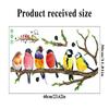 1 Pcs Bird Wall Stickers Colorful Branch Pattern Self-Adhesive & Removable Home Decor For Bedroom