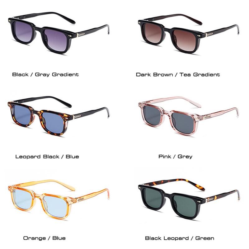 SO&EI Mode Quadratisch Damen Luxus Sonnenbrille Vintage Nieten Herren Blau Grün Tönungen UV400 Trendige Sonnenbrillen