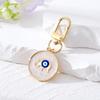 Zinc Zinc Alloy Star Demon Eye Keychain Resin Turkish Blue Eye Pendant Cartoon   Father's Day Gifts
