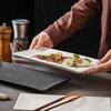 Japanese ceramic sushi plate Creative rectangular plate Breakfast  Dessert plate Sashimi restaurant tableware