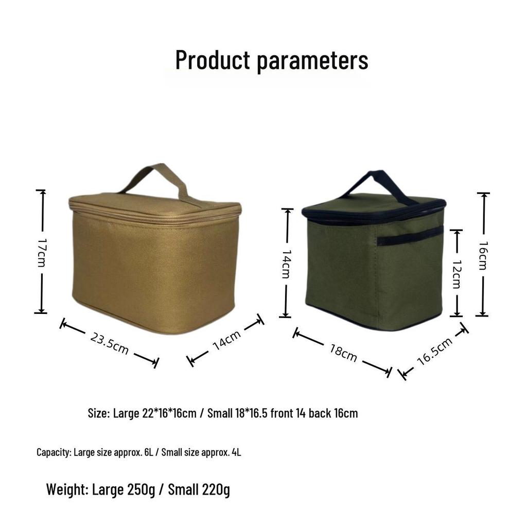 Portable Outdoor Storage Bag for Cutlery, Seasoning, Tea Set, and Cosmetics
