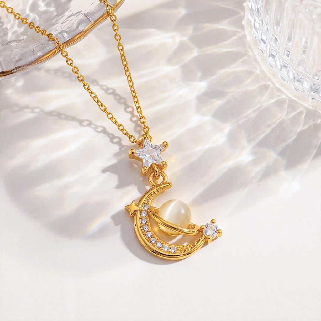 Necklace Women's New Dream Planet Series Exquisite Necklace Niche Design Light Luxury Fashion High-end Titanium Steel Accessories