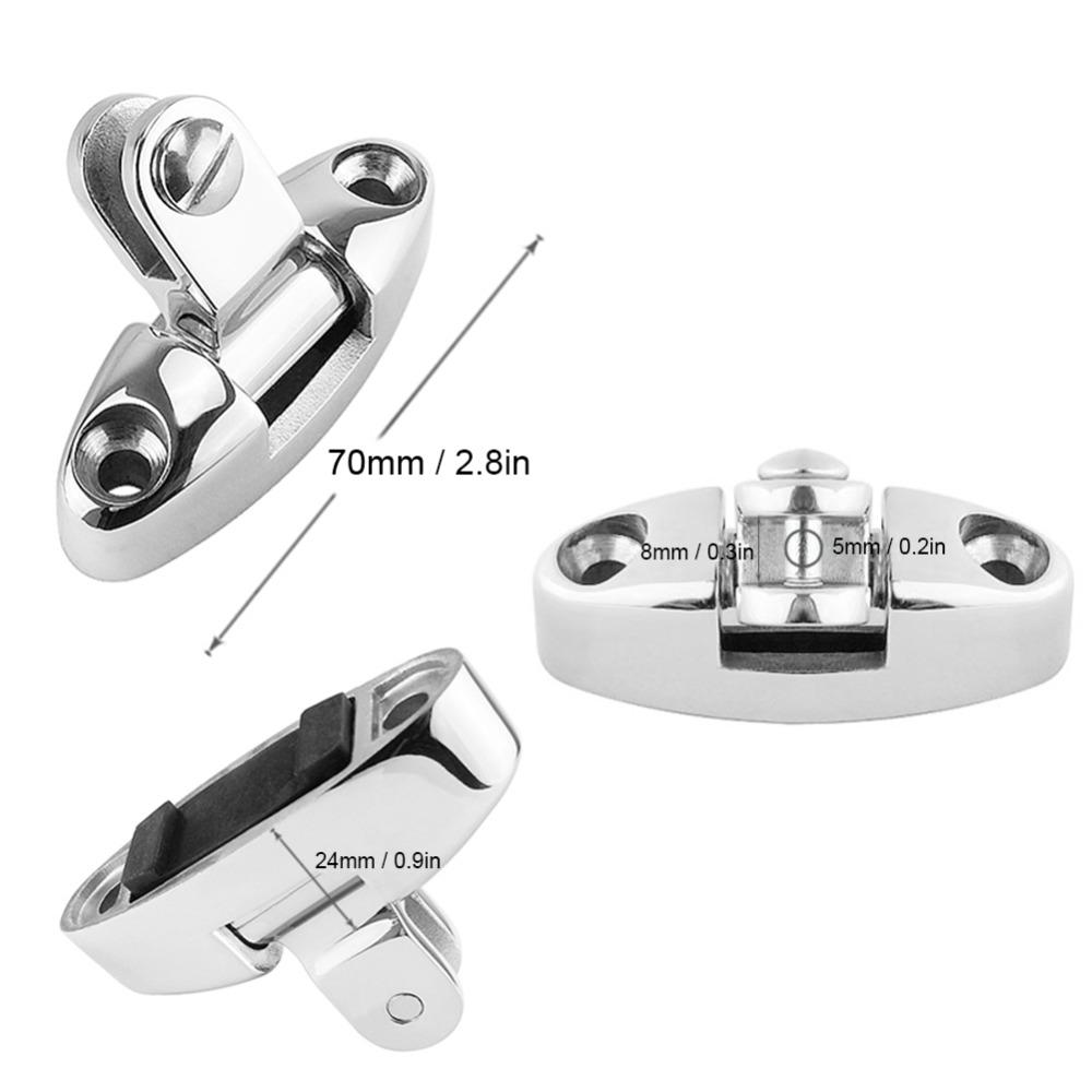 1 Pair 180 Degree Adjustable Bimini Top Hinge Stainless Steel 316 Boat Bimini Top Mount  Side Mount