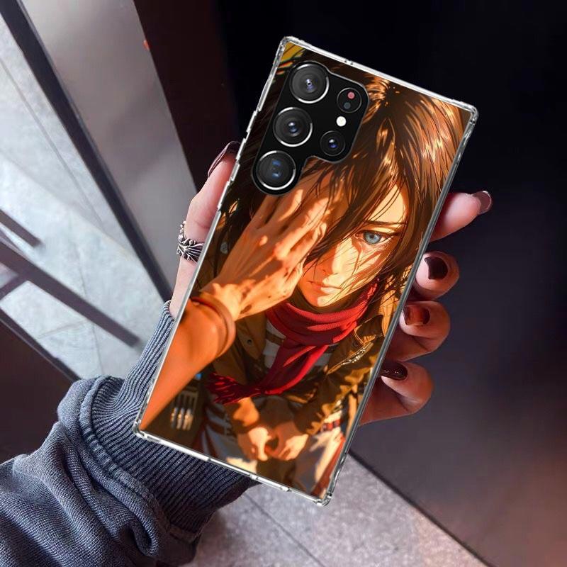 A-Attack On T-Titan Annie Mikasa Phone Case For Samsung Galaxy S26 S25 Edge S24 S23 Ultra S22 Plus S21 S20 FE Soft TPU Back Cove