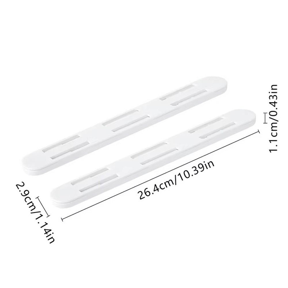 White Slides Closet Slides Multifunctional Non Perforated Bin Tracks Slide Self-Adhesive Strip Replacement Drawer Sliding Rails