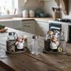 DYS Salt And Pepper Shakers Set, Decorative Resin Chef Statue Spice Organizer, Glass Seasoning Holder for Kitchen Dining Centerpiece