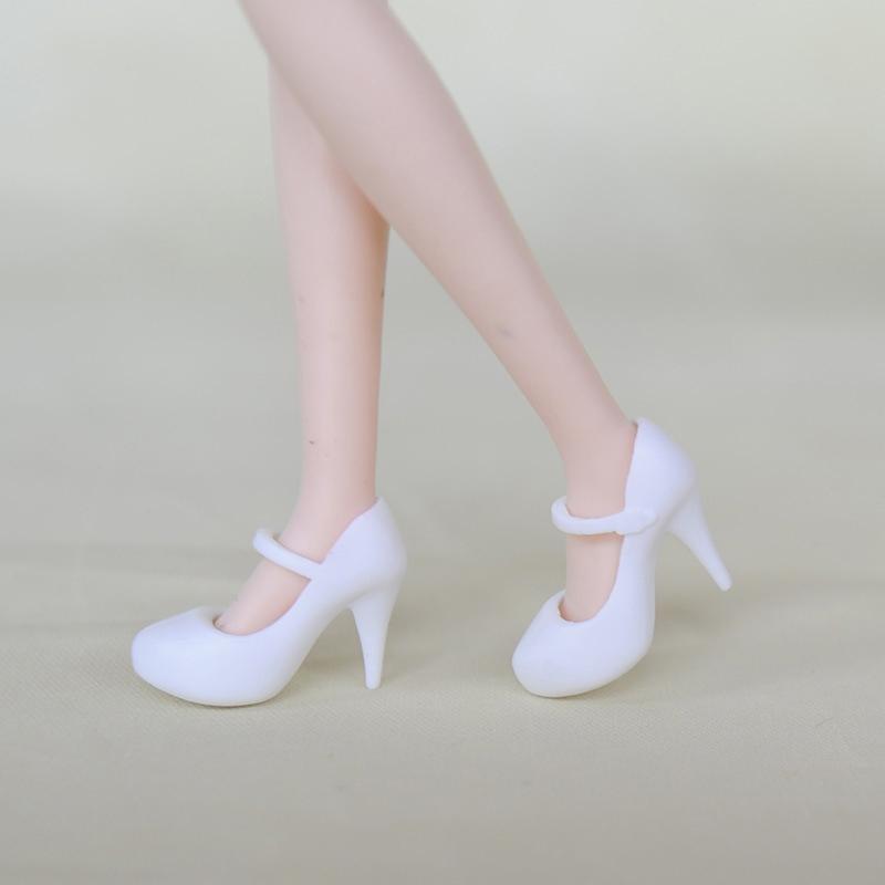 

Кукольные туфли на высоком каблуке, сандалии для куклы размером 11,5 дюймов, 30 см, 1/6, повседневная обувь белый