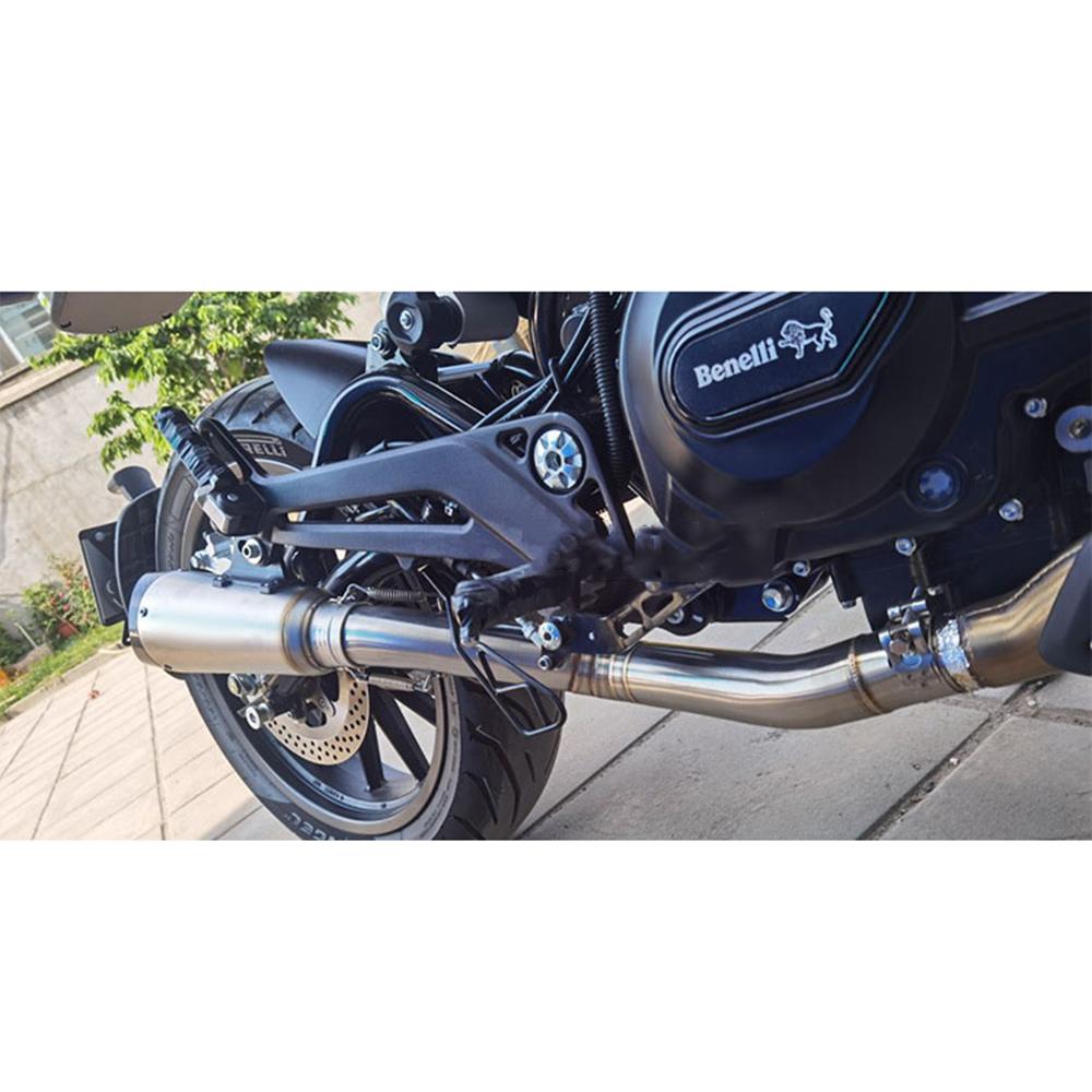 Stainless Steel Motorcycle Exhaust Muffler Motorcycle Exhaust Vent Middle Link Pipe for Benelli TRK 502
