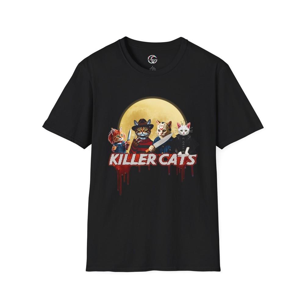 Killer Cats TShirt Halloween Cat Tee Horror Movie Fan Shirt Unisex T-Shirt S