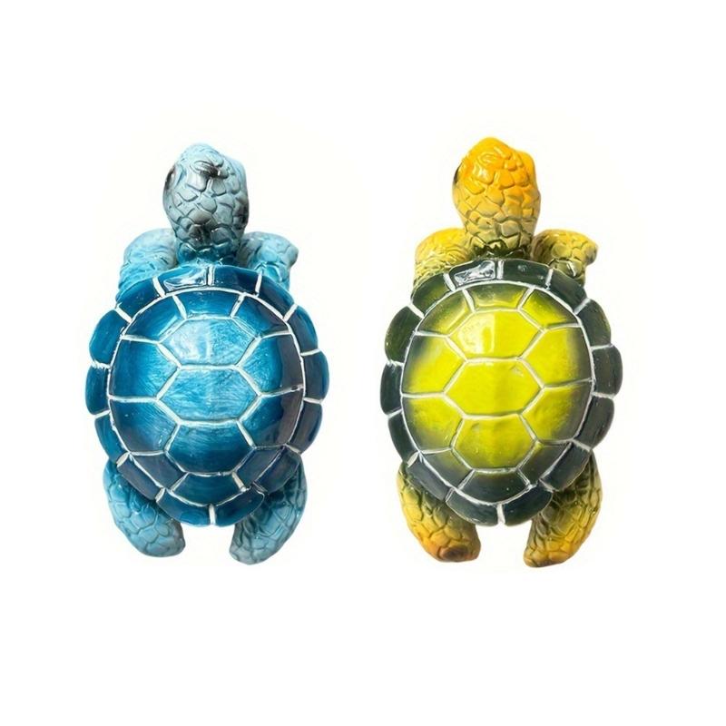 Whimsical Tortoises Figurine Planter, Resin Hanging Garden Outdoor Accent Ornaments for Pots and Home Decoration Garden