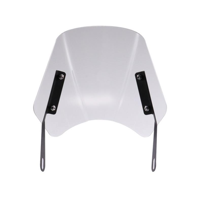 Universal Motorcycle Wind Shield 5"-7", Transparent Grey