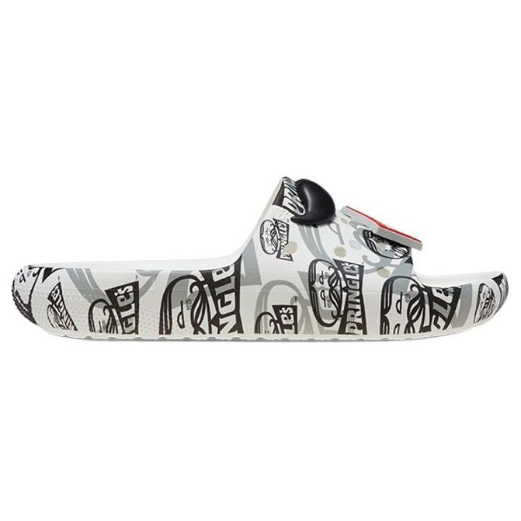 Crocs Pringles X Classic Slide V2 Heritage Pringles Print Unisex Sneakers White Black 209692-066