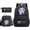 One Piece Luffy Anime Print Student Backpack Set 3 In 1 School Bag for Boys Girls with Pencil Case Tote Shoulder Bag