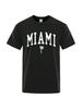 Miami Waterfront City Street Alphabet T-Shirt Men's And Women's Summer T-Shirt Loose Crewneck Casual Cotton Short Sleeves