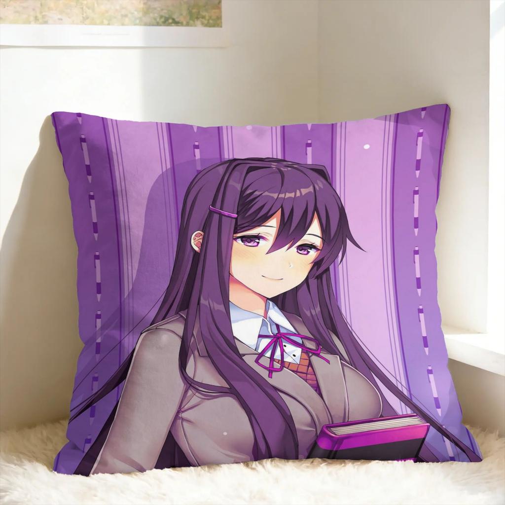 DDLC Anime Girl Y-Yuri Pillow Case Soft Pillow Cover Fashion Cushion Cover For Sofa Car Home Decor