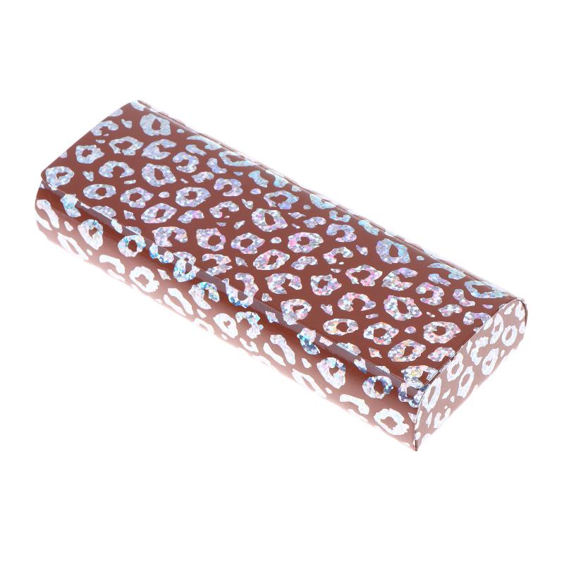 Leopard Print Pu Leather Glasses Case Large Capacity Hard Spectacle Storage Box Pressure Resistant Portable Spectacle Carry Case