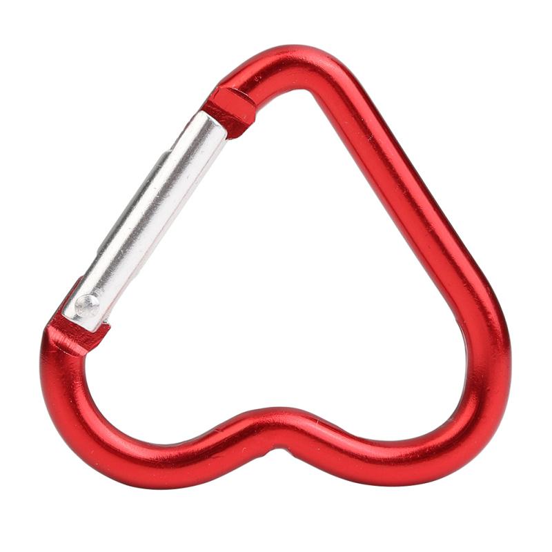 Aluminum Alloy Hanging Buckles Shaped Outdoor Color Safe Heart Buckle Small Heart Type Carabiner Multi-color