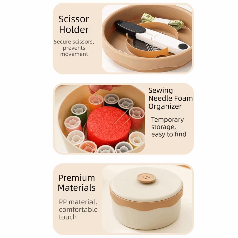 Portable DIY Sewing Box Set Magnetic Threads Needle Thread Box Double Layer Multifunctional Hand Sewing Tool Kit DIY Craft