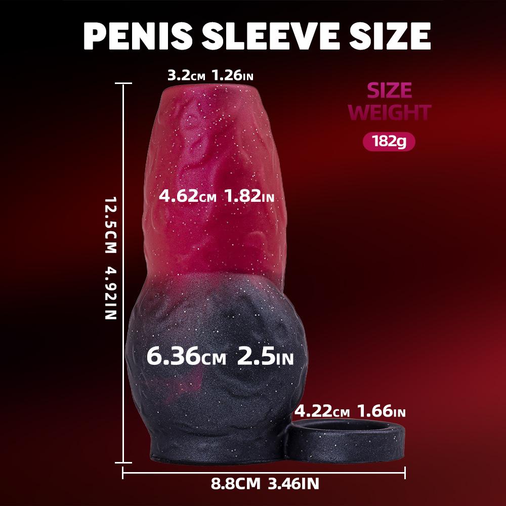 3 veľkosti Realistický psí uzol dildo Predlžovací návlek na penis Silikónový kondóm Dutý kryt na penis zväčšenie penisu kohútikový krúžok Sexuálne hračky pre mužov