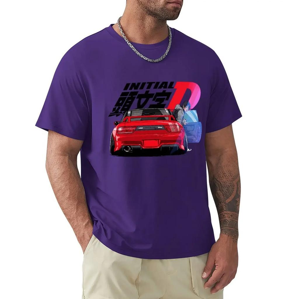 Initial D Movie T Shirt Harajuku Short Sleeve T-shirt 100% Cotton Graphics Tshirt Tops