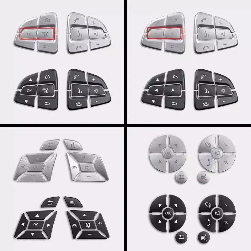 Car Steering Wheel Button Decorative Protection Sticker For Mercedes Benz A C B E G S Class GLC CLS GLA CLA  SLK GLE GLK ML GL