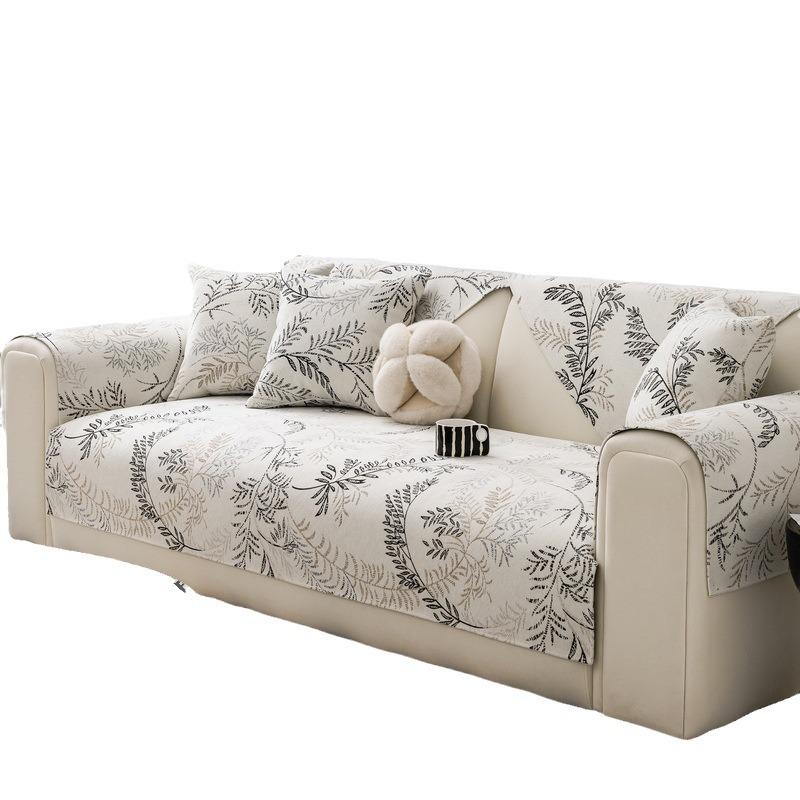 Luxury Embroidery Chenille Sofa Cushion Non-Slip Seat Cover Four Seasons Universal Backrest Towel JUEoth Liner