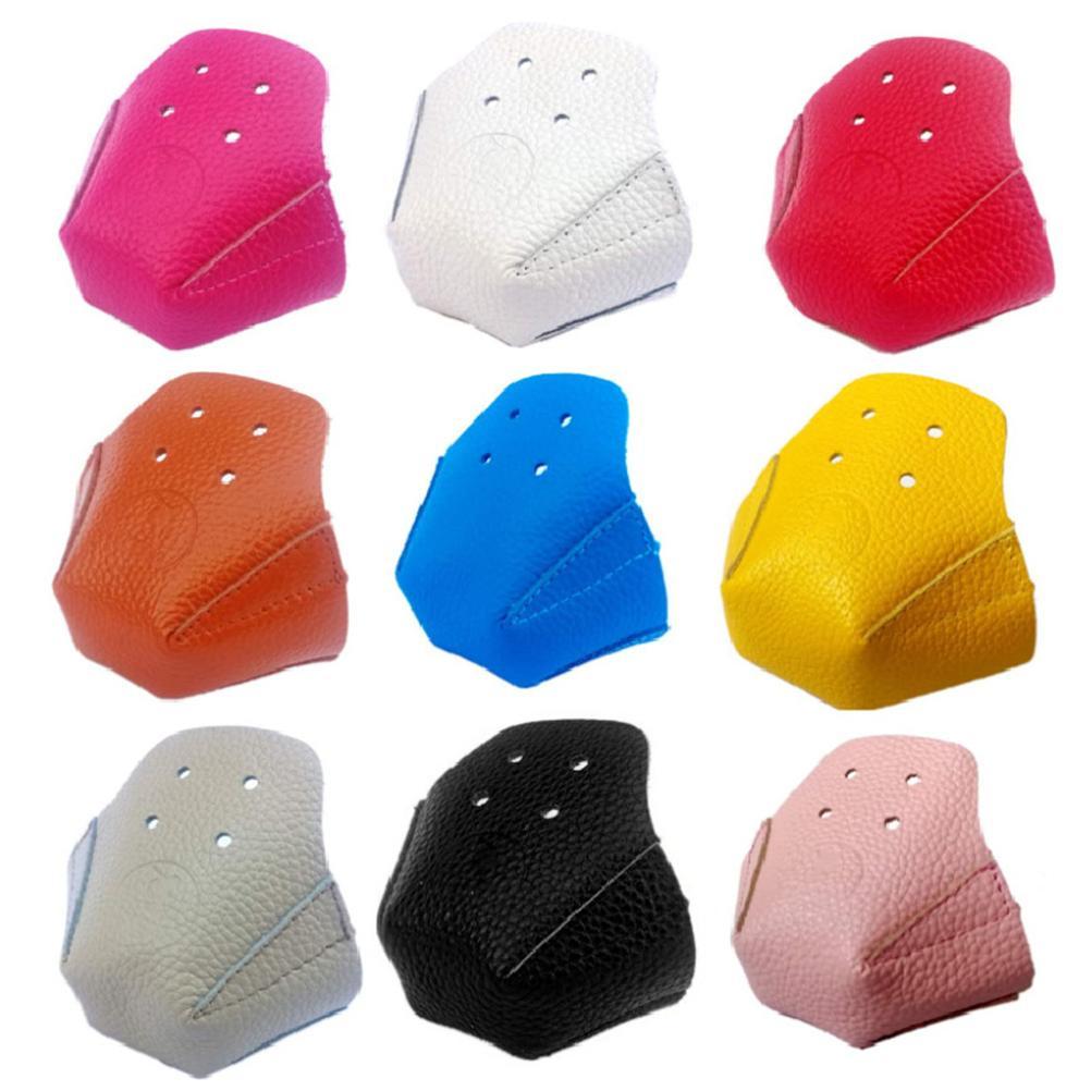 2 Pair Toe Guards Protectors PU Leather Roller Skate Protectors with 4 Holes for Roller Skate