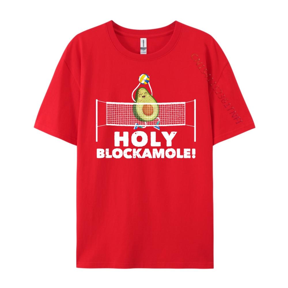 

Holy Blockamole Volleyball Funny Sports Player Blocker Brand Clothing Women Tee Shirt Men S