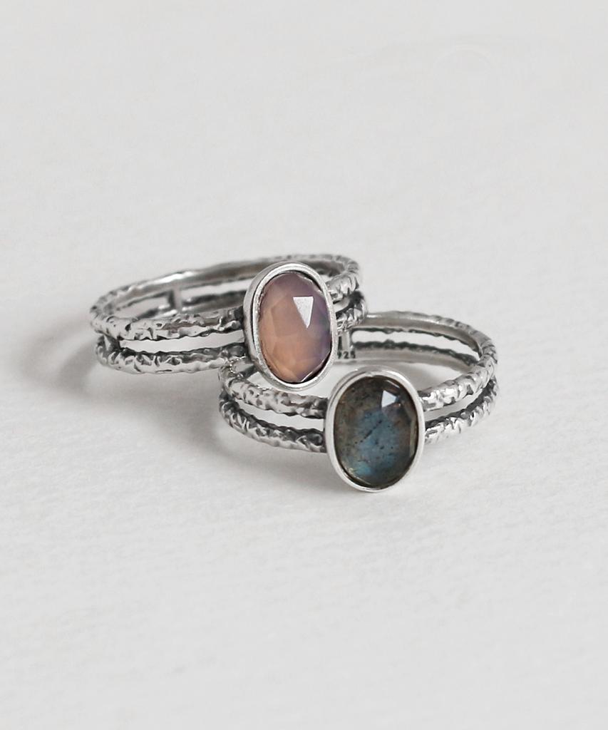 47Bag 925 Silver Bold Gemstone Ring Frida