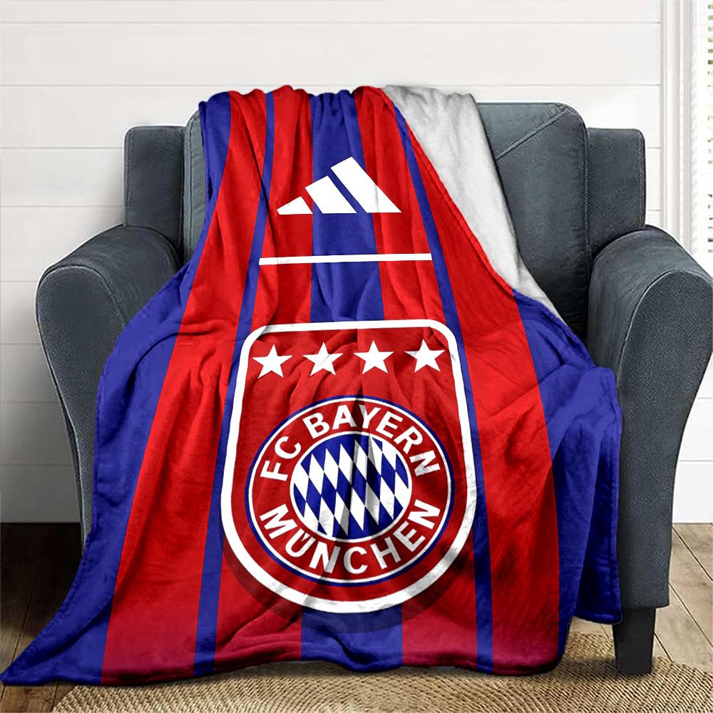 Bayern Munich Team Celebration Blanket Warmthful Decor Perfect for Picnics Sofa Seaside Four Seasons Multipurpose Stylish Decor