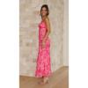 VEZFAA Women's Fashion Summer Spring Colour Block Print Sleeveless Suspenders High Waist Casual Dresses