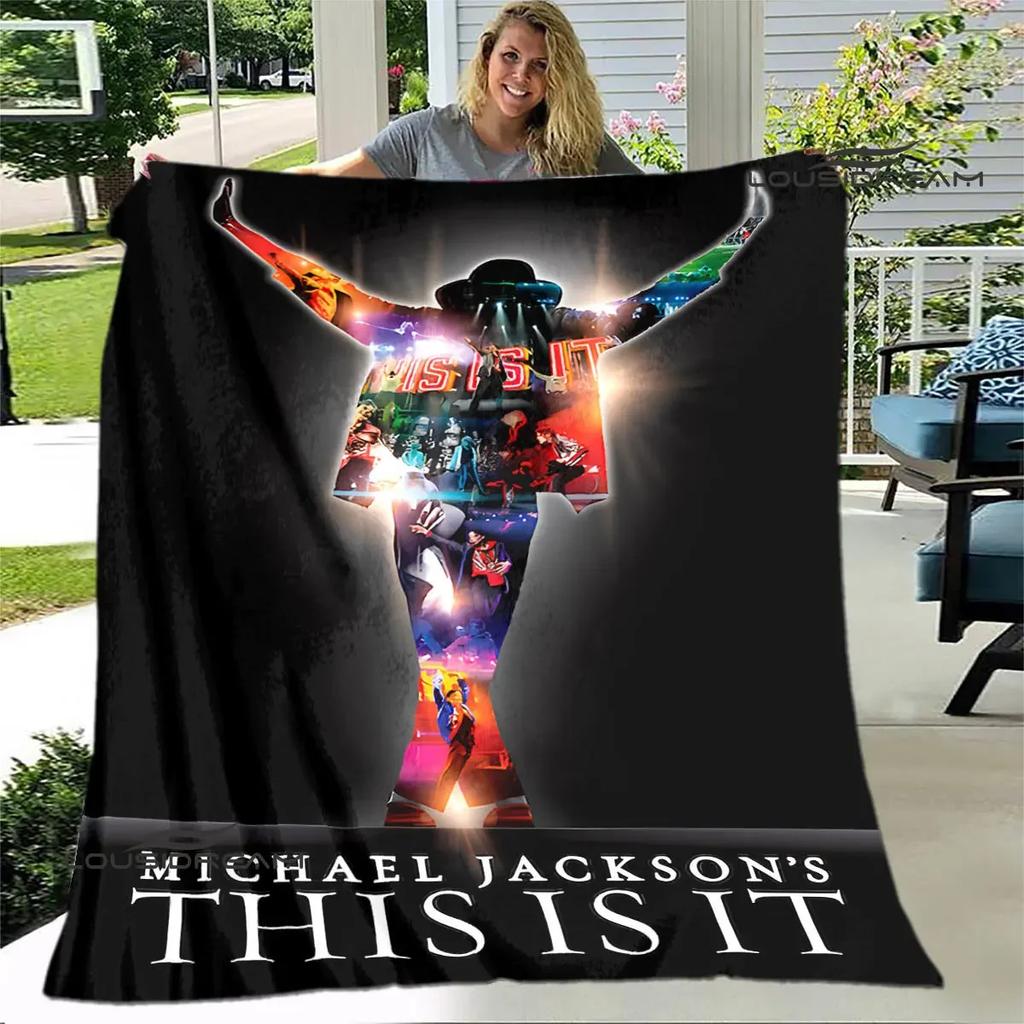Michael Jackson retro printed blanket Flannel Warm Blanket Soft and Comfortable Blanket picnic blanket bed linings Birthday Gift