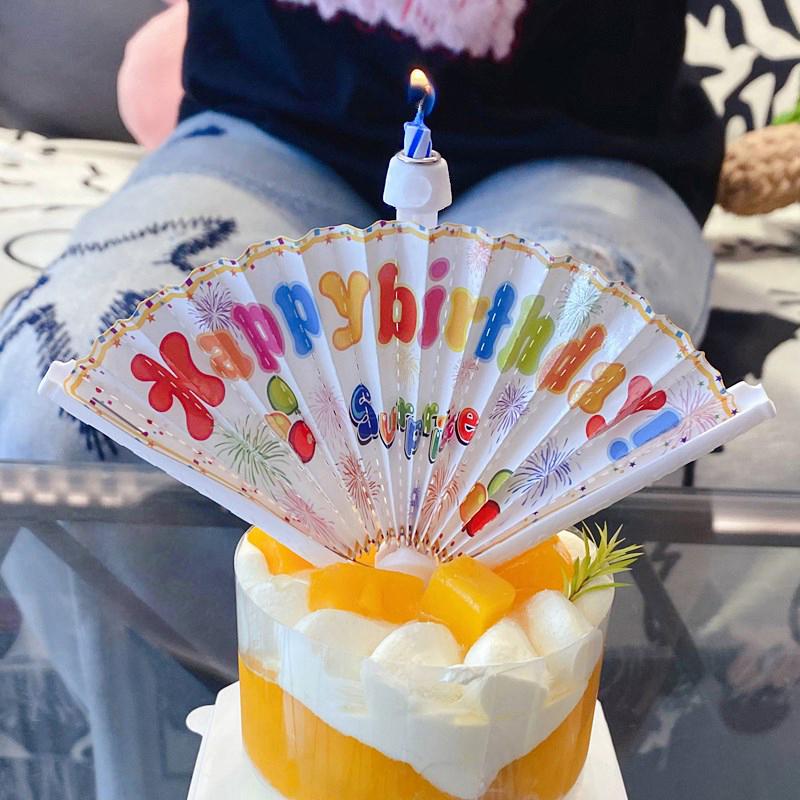Surprise Music Singing Cake Candles with Candy Confetti Fountain for Birthday Parties