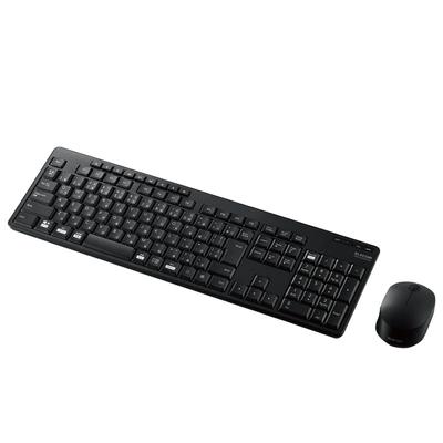 Elecom Teclado sem fio completo design silencioso conjunto de mouse antibacteriano preto TK-FDM116SKMBK