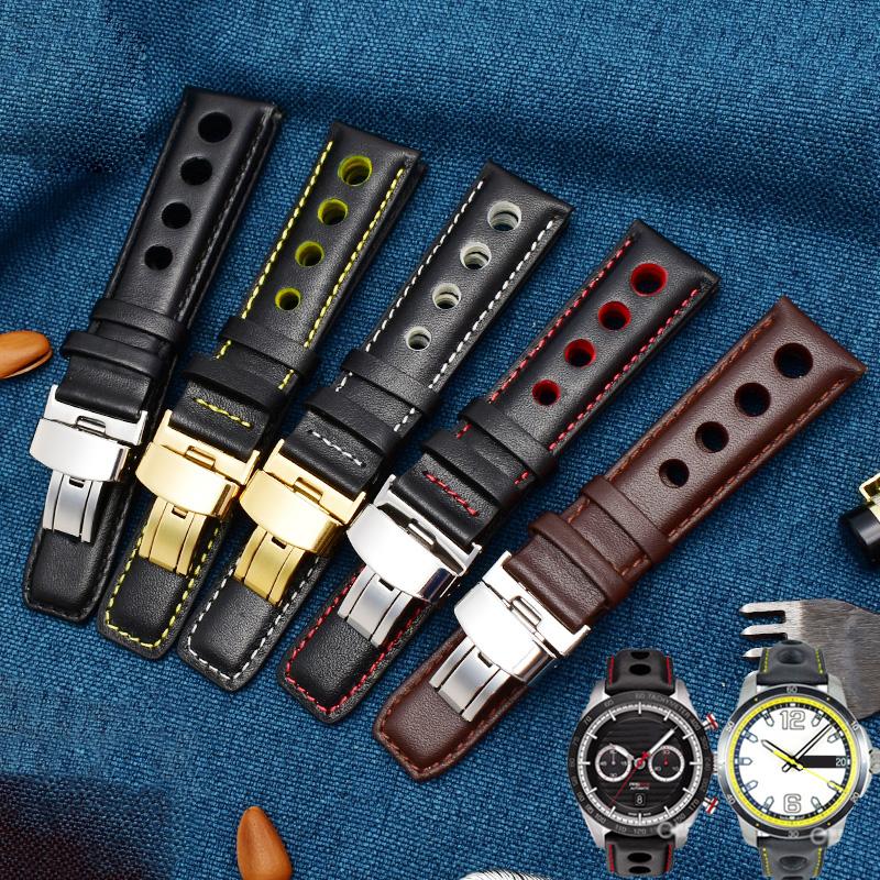 Echtes Lederarmband für Tissot Sports Racing Serie PRS516 T91 1853 Oberleder Rindsleder Uhrenarmband 20mm für chopin watchband