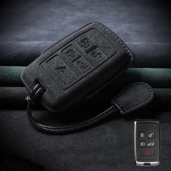 1Pcs Suede Leather Car Key Fob Case For Land Rover Range Rover Sport For Jaguar