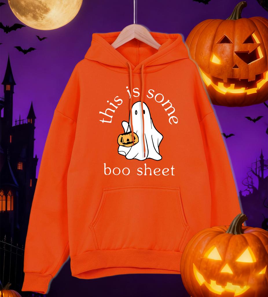Happy Halloween Ghost Printing Men Hoody Fleece Autumn Hoodies Pocket Loose Sportswears Comfortable Multicolor Man Hoodie