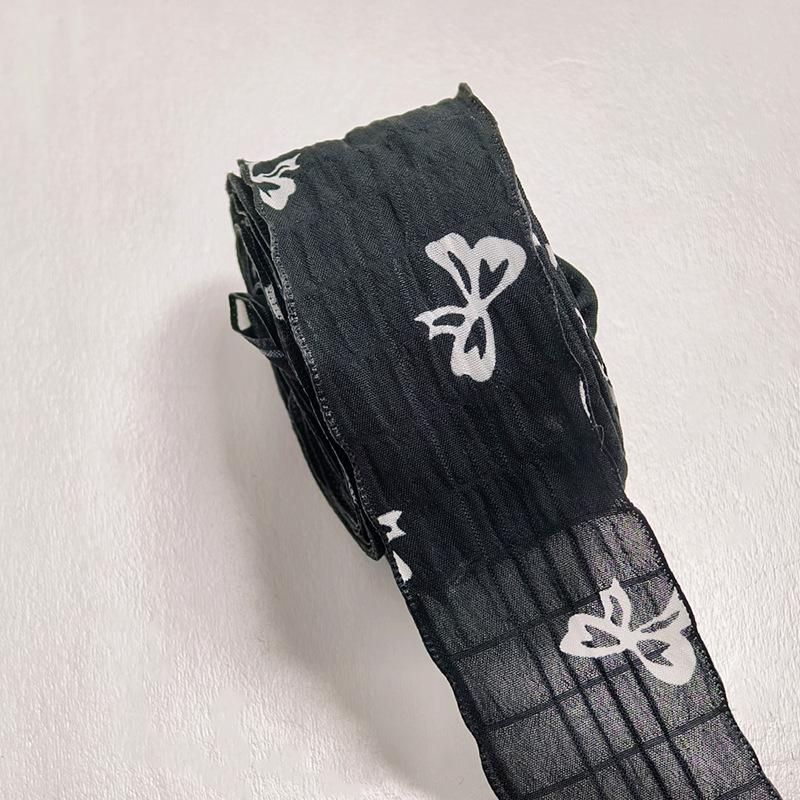 4cm široká malá květinová šifonová ozdoba s jemným mřížkovaným lemováním, mašle, čelenka, vlasové doplňky, ručně vyráběná květinová dárková krabička